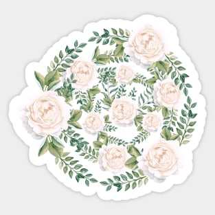 Vintage Watercolor Flowers Sticker